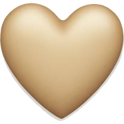 beige heart sticker