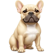 light tan french bulldog sticker