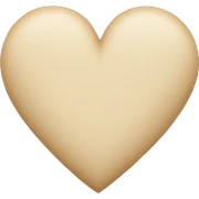 Beige heart sticker