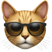 Cat with sunglasses sticker