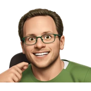 happy boy in green shirt sticker