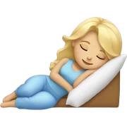 Blonde girl sleeping sticker