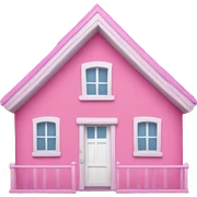 Pink house sticker