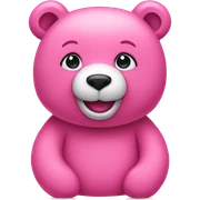 Pink bear sticker