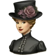 A elegant victorian Woman’s hat sticker