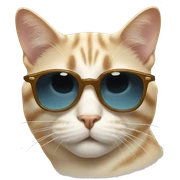 Cat with sunglasses sticker
