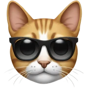 Cat with sunglasses sticker