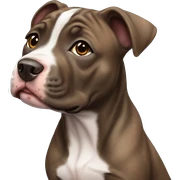 Brindle pit bull puppy sticker