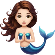 Brunette Mermaid sticker