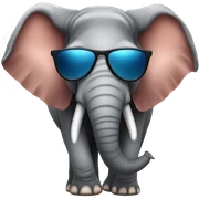 Elephant wearing sunglasses sticker
