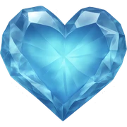 Crystal heart sticker