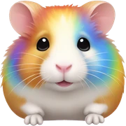 rainbow hamster sticker