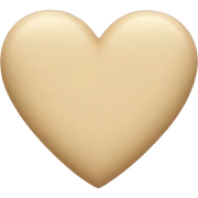 Beige heart  sticker