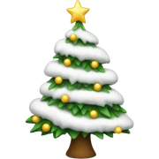 White Christmas tree sticker