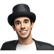 smiling boy in black outfit sticker
