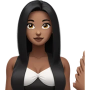 smiling girl with black hair sticker