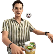 smiling boy enjoying time indoors sticker