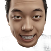 realistic portrait of smiling boy sticker