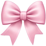 Light pink bow sticker