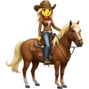 cowgirl on horse sticker