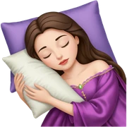 sleeping beauty brunette white girl with a silk pillow sticker