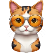 Cat with sunglasses sticker