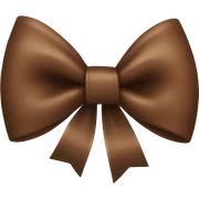 Brown bow sticker