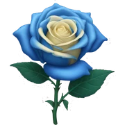 blue rose sticker