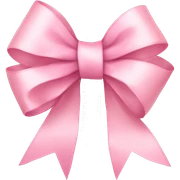 light pink ribbon bow sticker