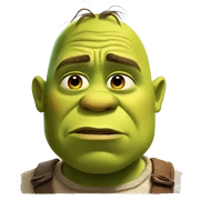 Very sad shrek sticker