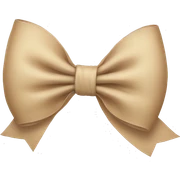 Beige bow sticker