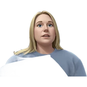 blonde girl under blue sky sticker