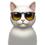 Cat with sunglasses sticker