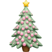 Light pink Christmas tree sticker