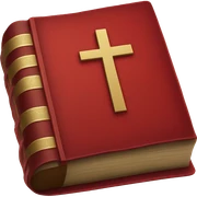 a red Bible sticker