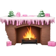 Winter Pink FirePlace sticker