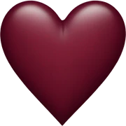 Burgundy heart sticker