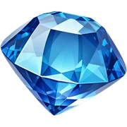 blue sparkle gem sticker