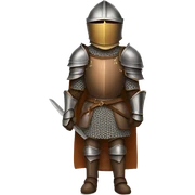 Medieval knight with brown armor sticker