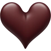 Dark red heart sticker