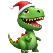 Christmas dinosaur  sticker