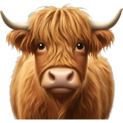 highland cow sticker