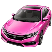 Pink Honda civic car sticker