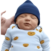 boy sleeping in beanie sticker