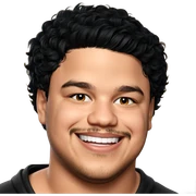 smiling male with black hair sticker