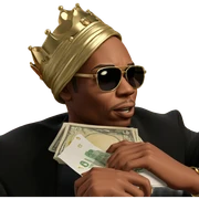 king of cash and style sticker