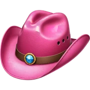 Pink cowboy hat sticker