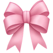 light pink ribbon bow sticker