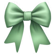 sage green bow sticker