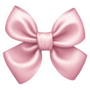 Light pink bow sticker